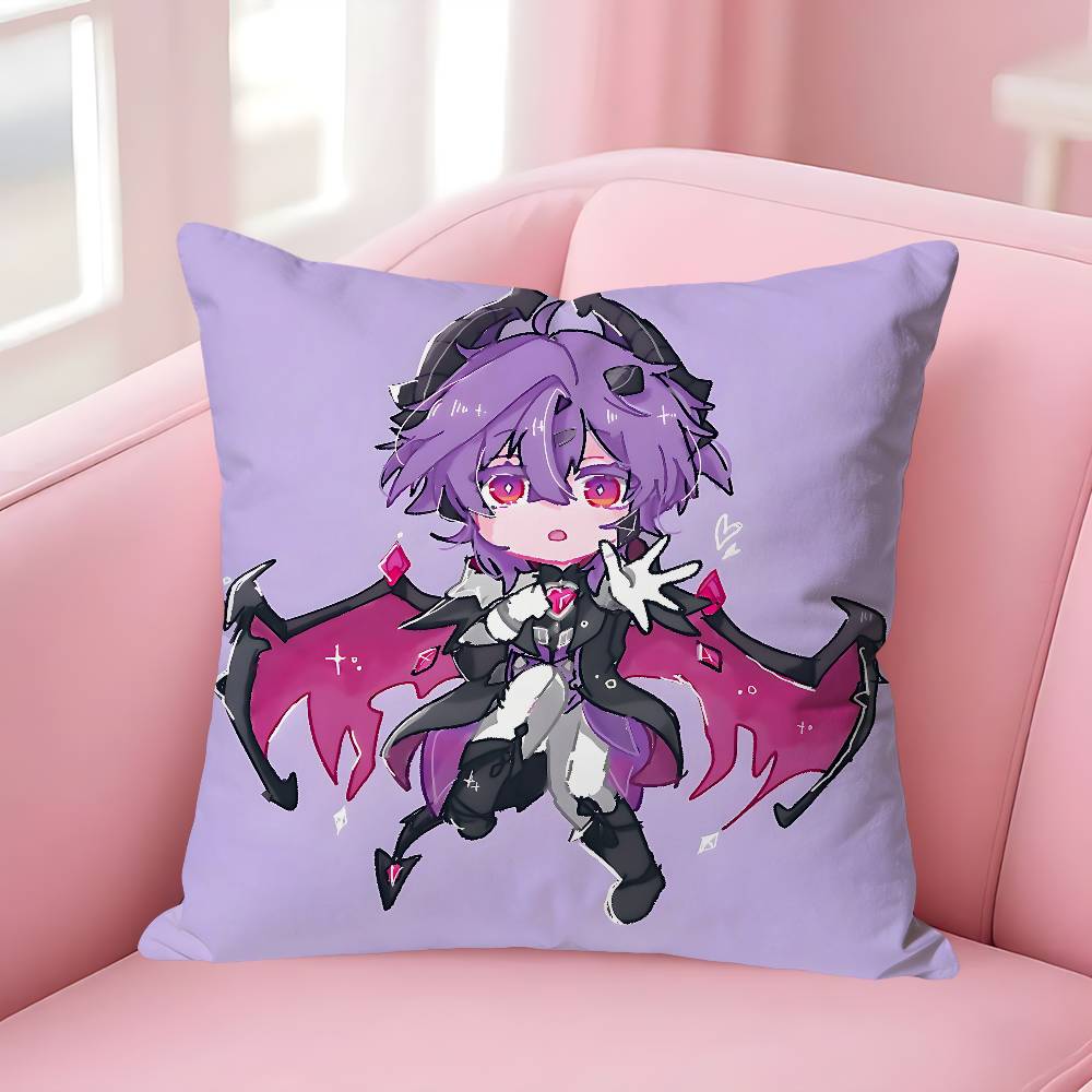 

GGenshin Durin Impact Various Sizes Square Pillow Case For Car Home Bedchamber Decor Custom Valentine gift 30x30cm