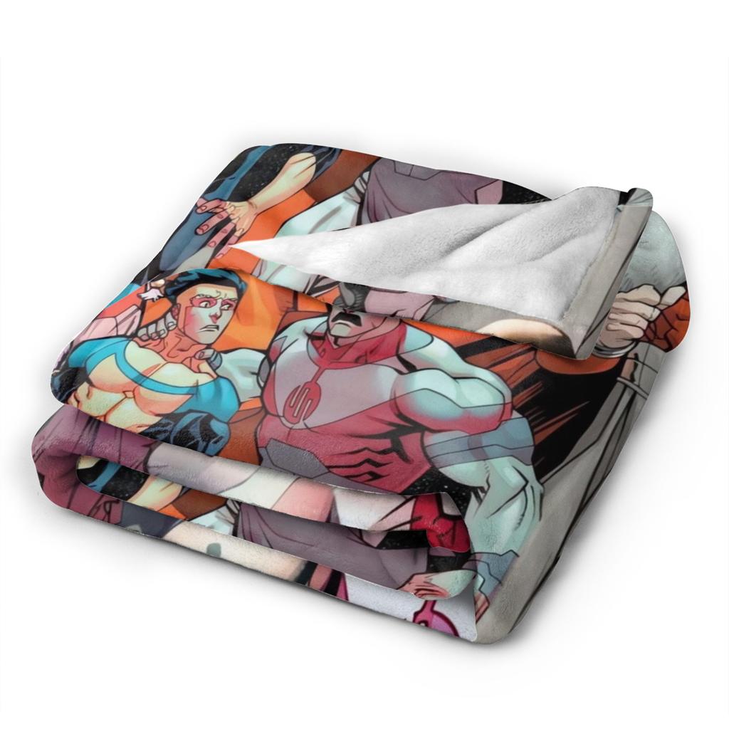 Invincible Thragg Flannel Blankets Soft Throw Blanket for Couch Bed Camping Funny Bedspread Sofa Bed Cover