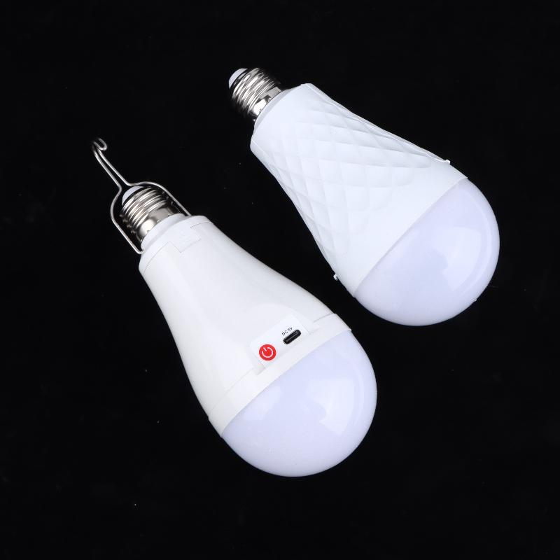 1 Set 15/20W Battery Powered E27 Led Light Bulbs With Hook For Emergency Light Usb Rechargeable Light Bulb