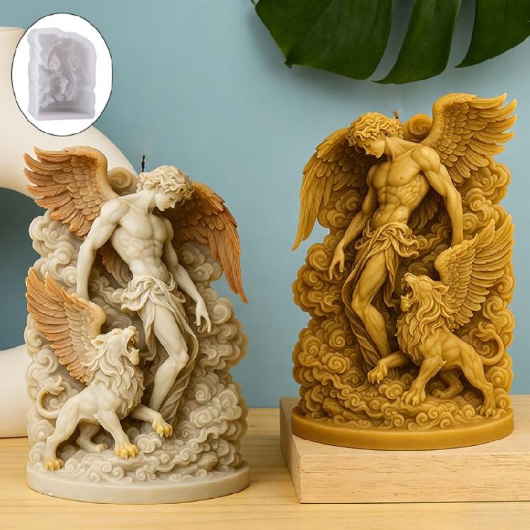Mythical Angel Carving Silicone Candle Molds For Handmade Candle Soap Home Decoration Gypsum Ornament Resin Casting