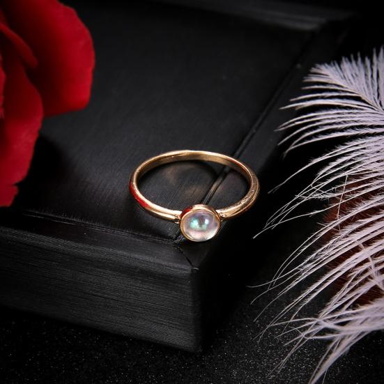Elegant Faux Pearl Inlaid Thin Finger Ring Women Party Banquet Charm