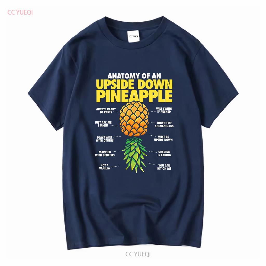 NEW LIMITED Funny Anatomy Of An Upside Down Pineapple Swinger Lifestyle T Shirt Vintage Washed Breathable Designer Clothes