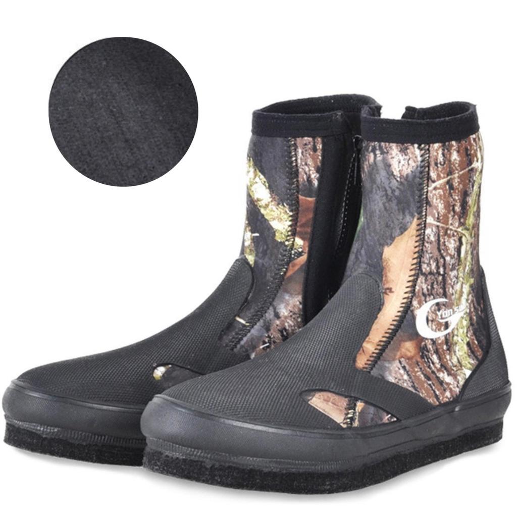 Wading Felt Fishing Mountain Stream 3mm Heat Cold YZ003 [MORGEN SKY] Shoes, Sole, Boots, Hole-cut, Fishing, Insulation, Protection, Anti-Slip (27.5cm)