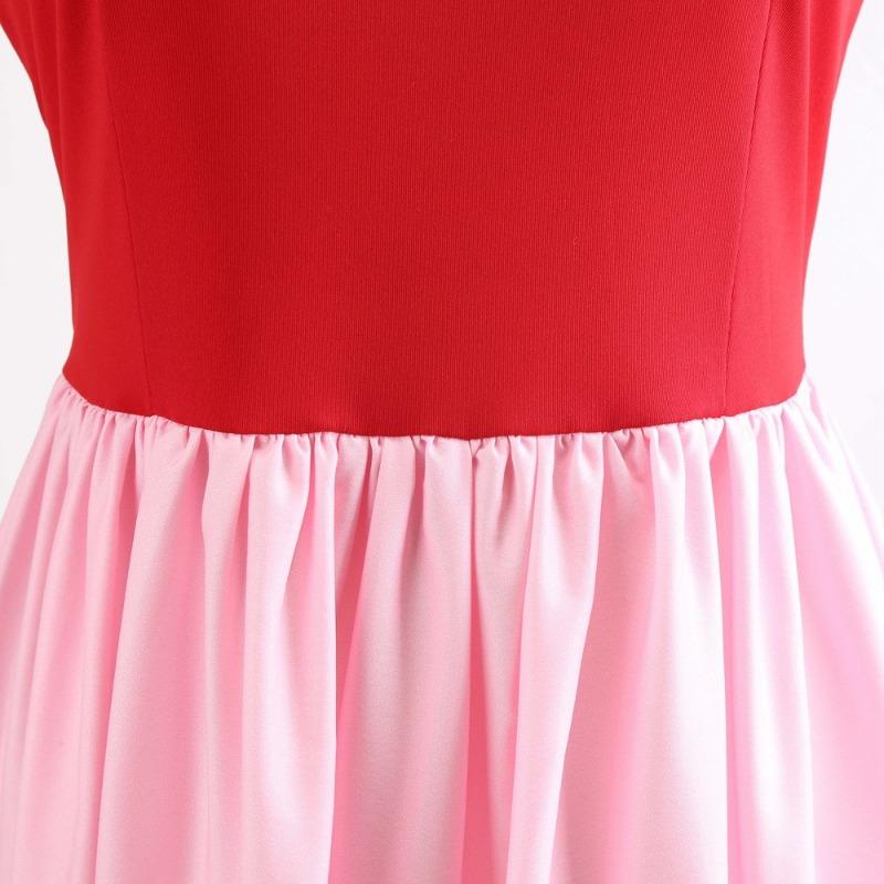 Big Pendulum Dress Hot Sale V-neck Sleeveless Positioning Printed Tutu