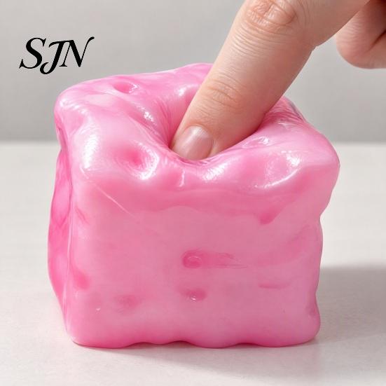 Cheese Squeeze Toy Stress Relief Toy, Slow Rising Pearlescent Fidget Washable Sensory Toys for Boredom Simulated Adults Kids Hand Relaxing