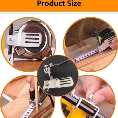 Ruler Auxiliary Tool Pen Holder Clip for Fixing Markers Clip - Portable Measuring Woodworking Marking and Positioning Device