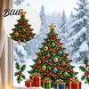 Festive Home Decorations Christmas Window Stickers, Winter Holiday Decorations, Art with Xmas Tree Decals Snowman Angel Patterns for Wall Door Office