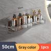 Gray Bathroom Shelf Without Drilling Makeup Organizer Mental Corner Shelf Shampoo Storage Shelf Shower Wall Rack Bathroom811785