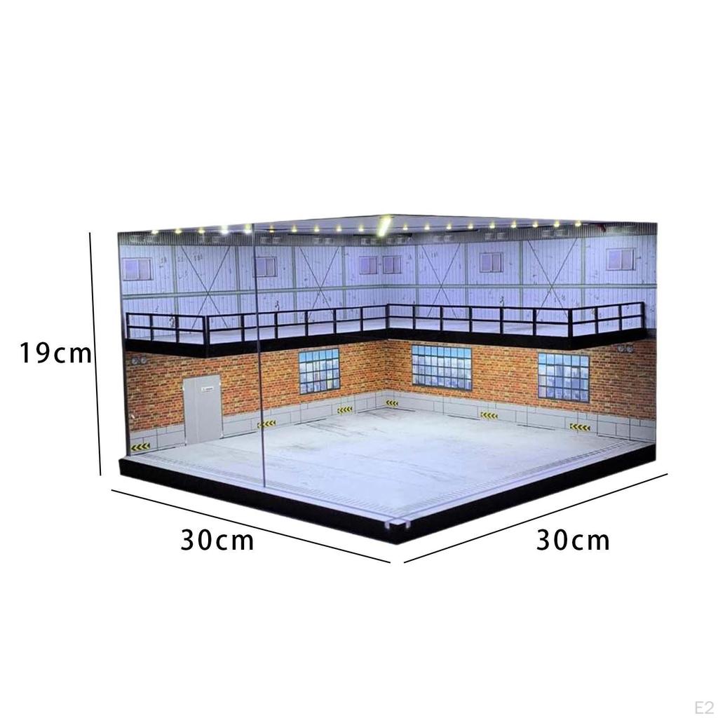 1/64 modell Parkplatz Doppel Schicht Acryl Fahrzeug Garage Schaufenster Sammlerstücke für Diecast Auto