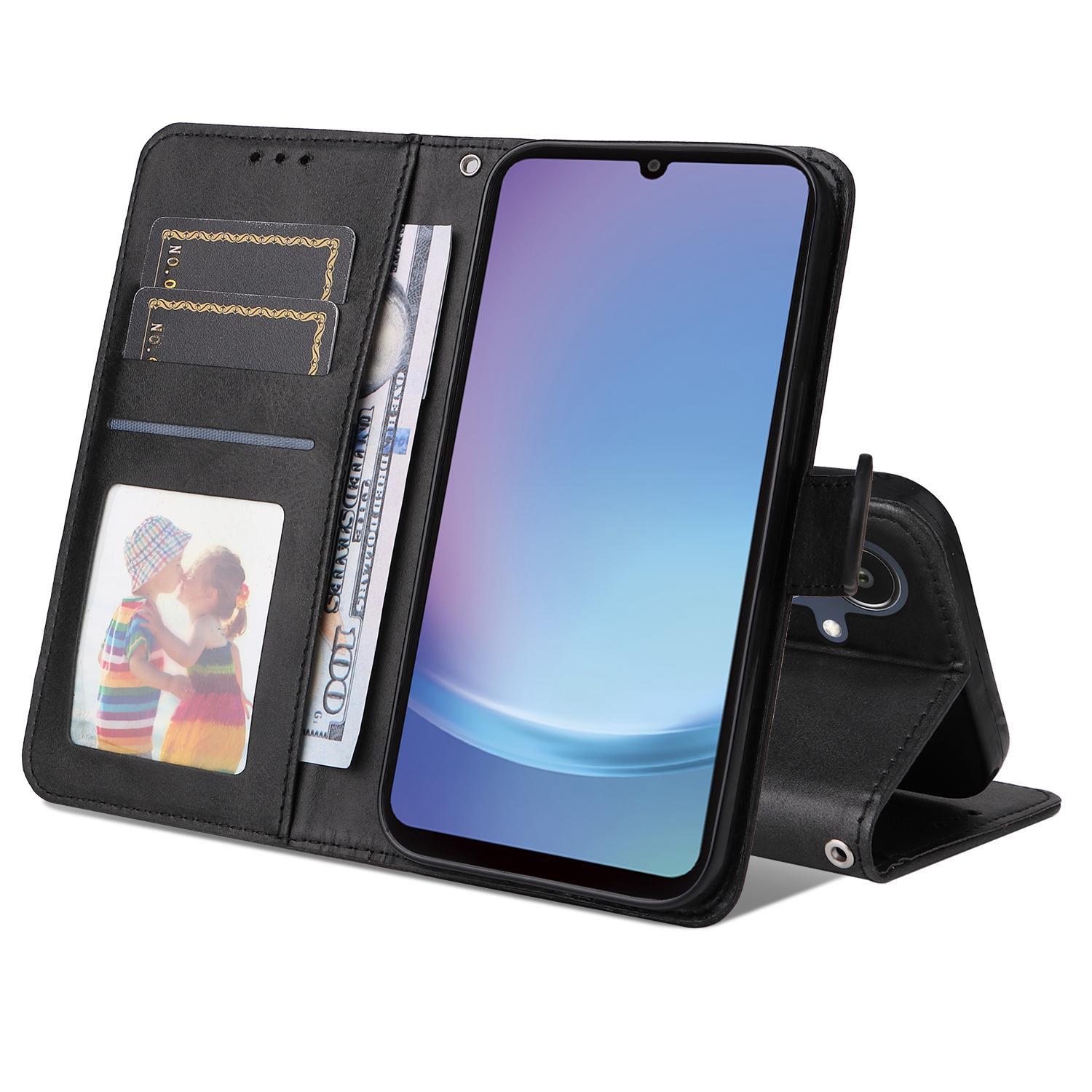 

For Samsung Galaxy A25e Case Wallet PU Leather Folio Flip Phone Cover Blue