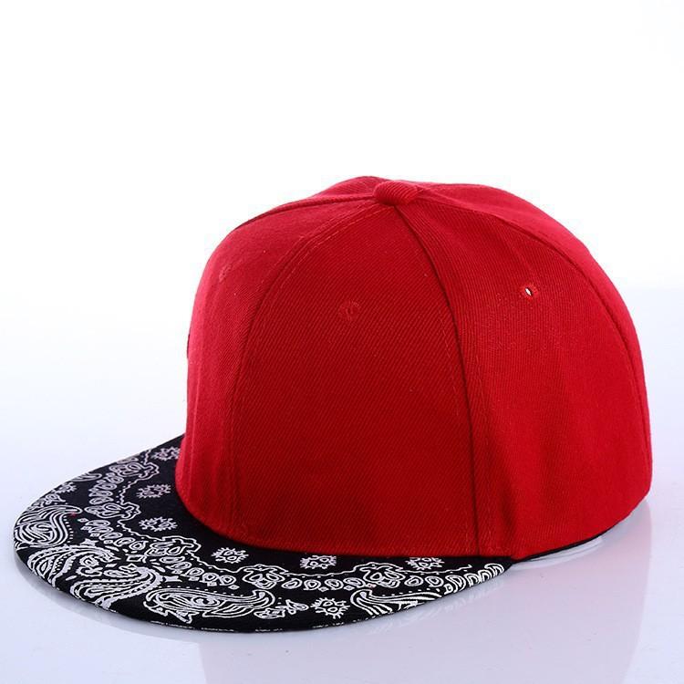 Fashion Cashew Print Hip Hop Flat Edge Baseball Cap Men and Women Trendy Street Dance Flat Hat Performance Casual Hat