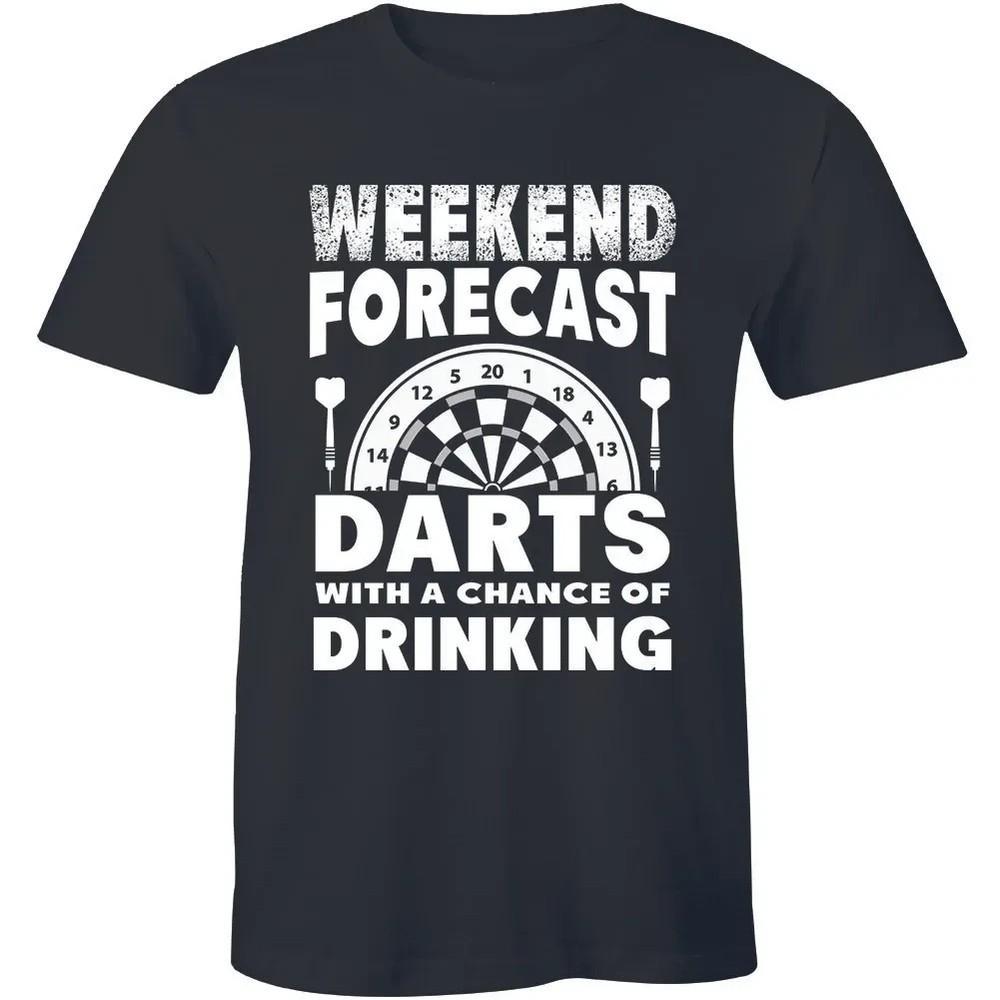 

Funny Darts Graphic Tee Weekend Forecast Drinking Game Sports Men’s Unisex T-Shirt XL