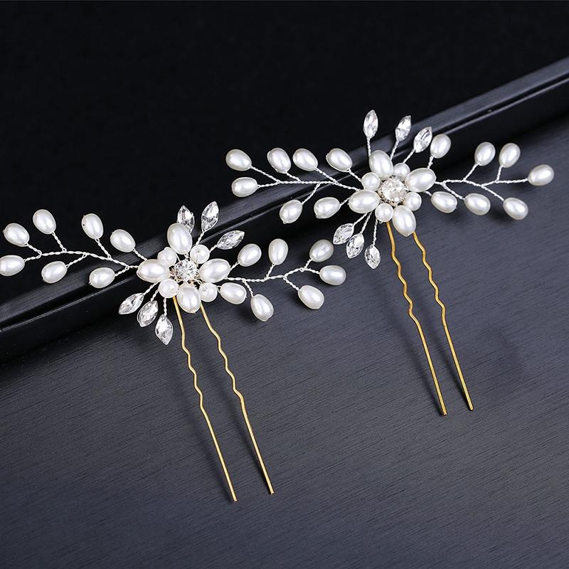 Elegant Bridal Handmade Pearl Flower Hairpin Pin Clevis Beautiful Hair Accessories Wedding Hair Pins Bridesmaid Bridal Decor