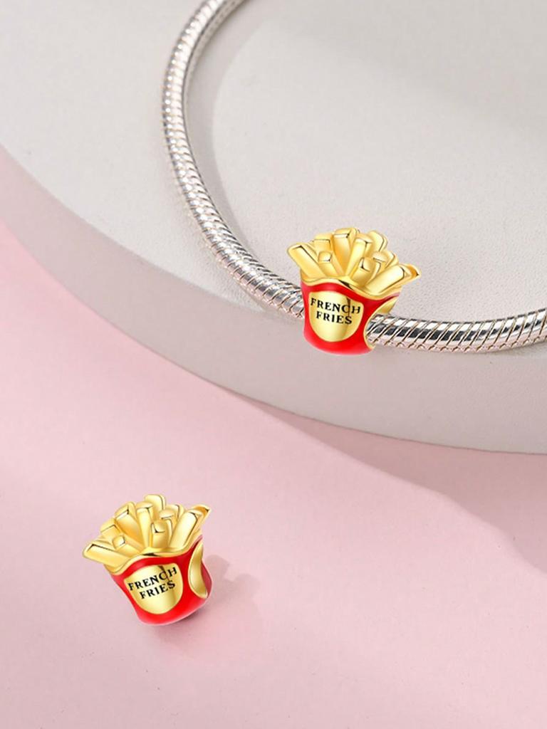 Charms Plata Delicious Donut Cupcakes Beads Charm Copper Plated Fit Charms Original Bracelet For Jewelry Making Diy Charm