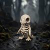 Personalized Gothic Interior Decor 3D Printed Vulture Skeleton Figurine,Spooky Bird Skull Statue, Mini Realistic Model Micro Landscape Ornament