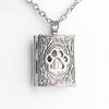 Dainty Book Locket Necklace Personalized Pendant Sweater Chain for Daily Wear