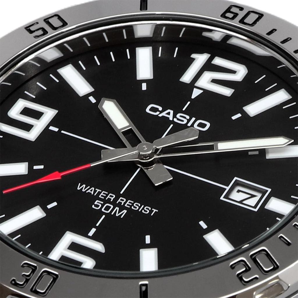 Casio Standard Analog Quartz Watch with Metal International Model Men's MTP-VD01D-1BV Band, Black, [Used]