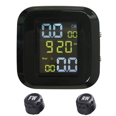 Vodotěsný LCD systém monitorování tlaku v pneumatikách USB dobíjecí Snadná instalace Motocykl TPMS Osobní díly motocyklu
