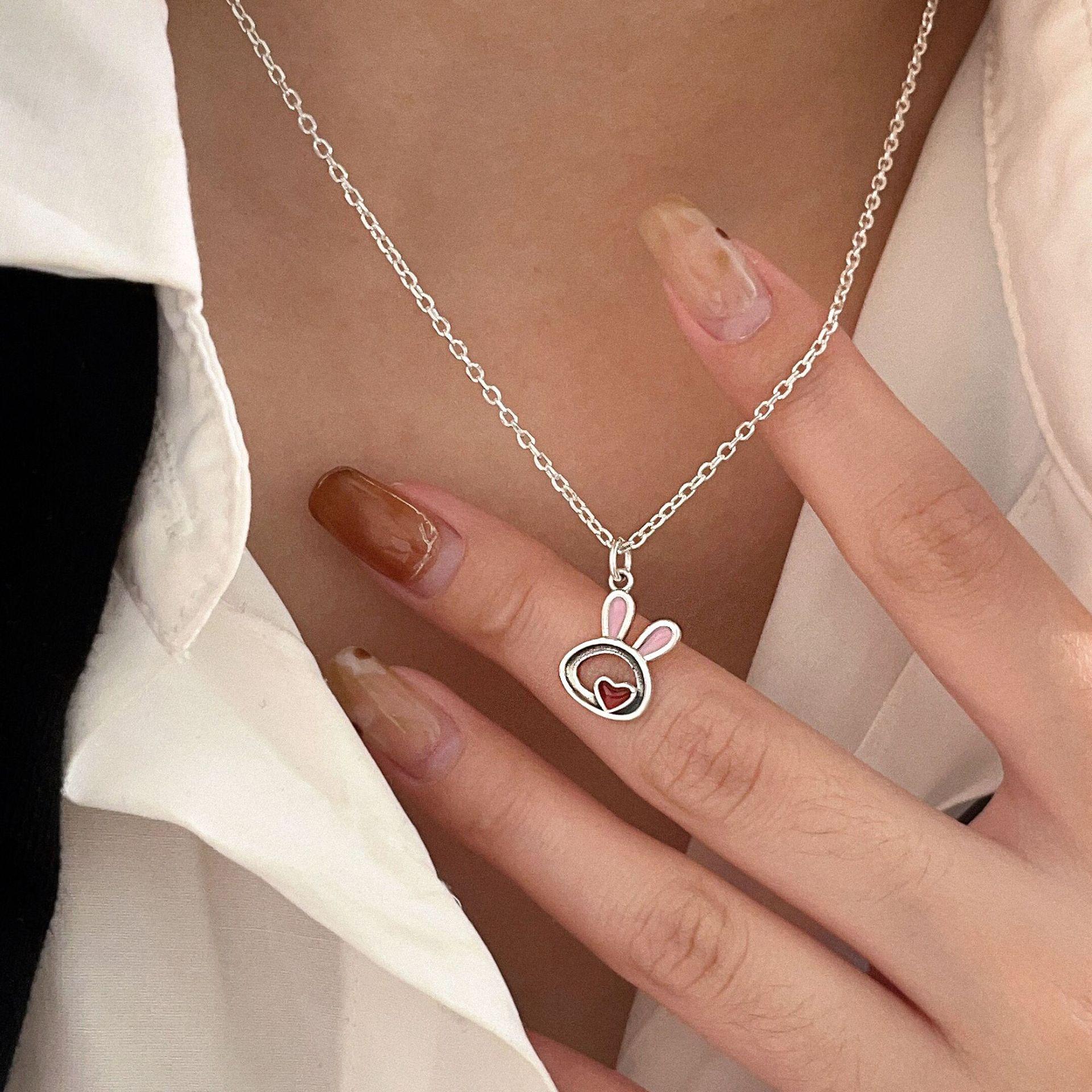 

Yinruitai S925 Стерлинговое Серебро Ожерелье-Худи с Кроликом - Женский Роскошный Дизайн Цепочка для Ключицы Sterling Silver