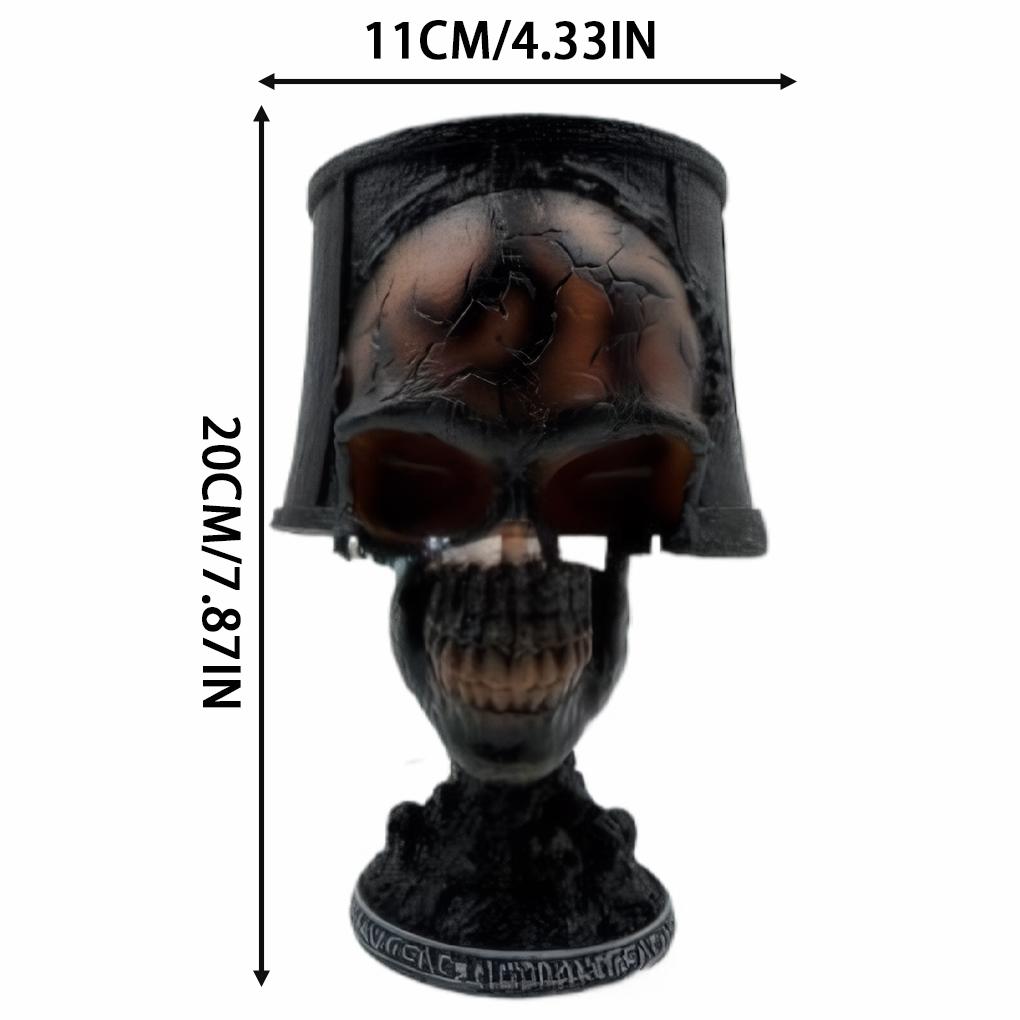 Resin Skull Lamp Halloween Lights For Gothic Vibes Halloween Party Supplies Decor