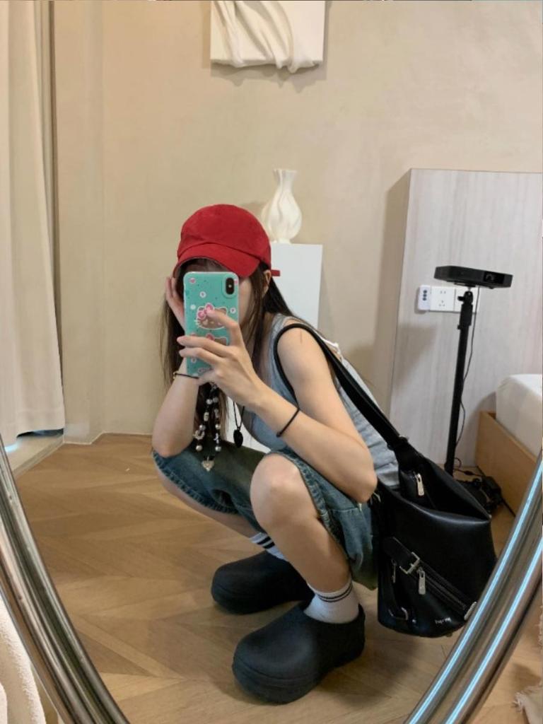 Retro zerrissene Denimshorts für Damen Baggy Sieben-Punkt-Jeanshosen Trendkleidung Y2k Streetwear Sommer