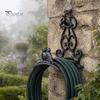 Pastoral Style Hose Holder Vintage Water Holder, Cast Iron Garden Outdoor Heavy Duty Wall Hanger Mount Hanger, Hanging Rack for Storage And Decoration