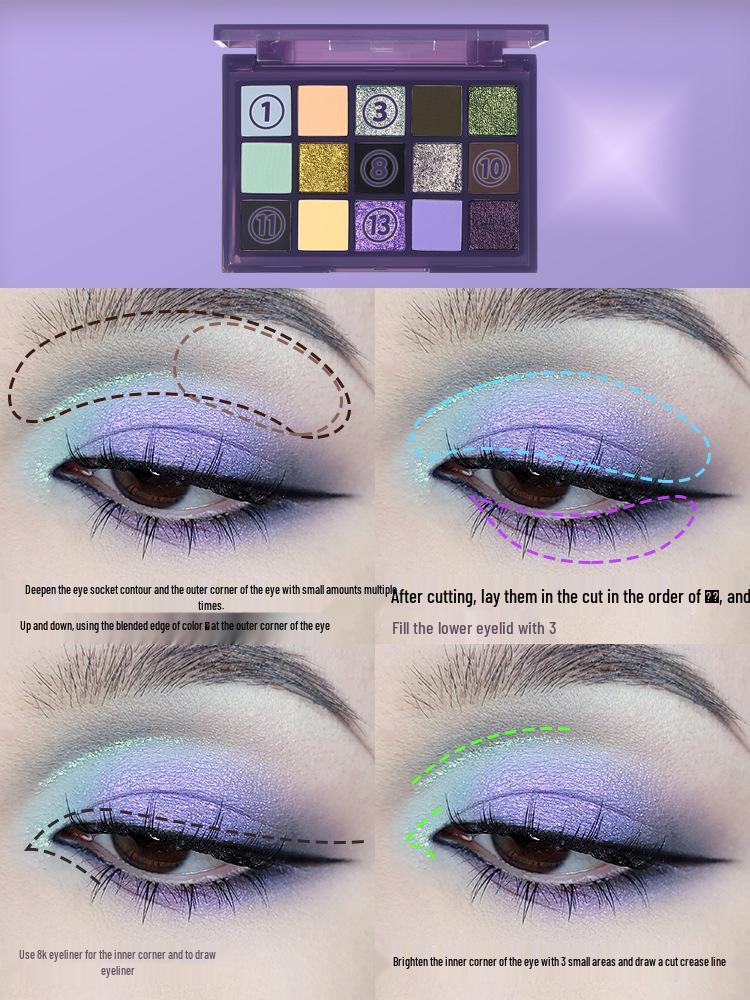UCANBE Treant 15-Color Green Eyeshadow Palette: Playful Shades for Summer and Smoky Looks.