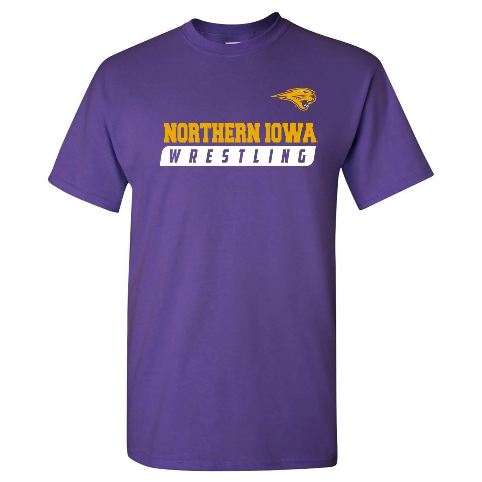 Northern Iowa Panthers Wrestling Slant T-shirt - Purple 2XL