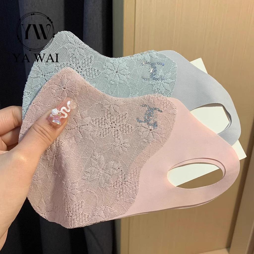 3D Ice Silk UV Protection Lace Face Mask with Eye Corner Guard