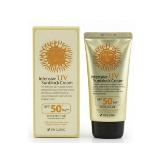3W CLINIC Intensive UV Sunblock Cream SPF50+ PA+++ Daily Protection 70ml
