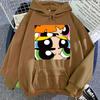 Herbst Winter Süßigkeitenfarbe Kapuzenpullover Powerpuff Girls Aufdruck Lockerer Schnitt Langarm Sweatshirt Damen