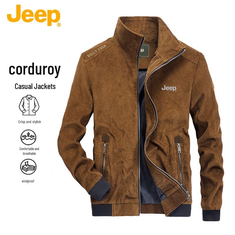 JEEP Unisex American Retro Stand-Up Collar Casual Jacket 4XL