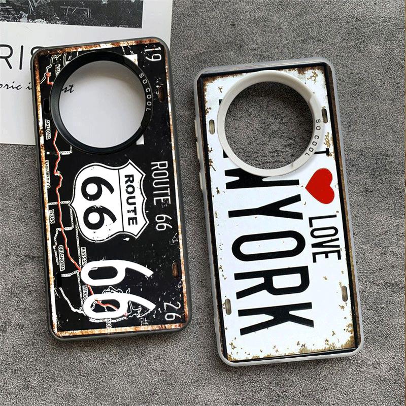 Retro Vintage License Plate Soft Phone Case for Xiaomi Redmi Note 13 14 15 Pro Plus 12S 12 11S 11 11T 10S 10 Shockproof Cover Ba