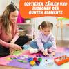 Färglära Montessori-leksaker för barn 3-5 år, Färgsortering & Räkning Matematikmaterial, Finmotorik Utbildande Lärande Aktiviteter