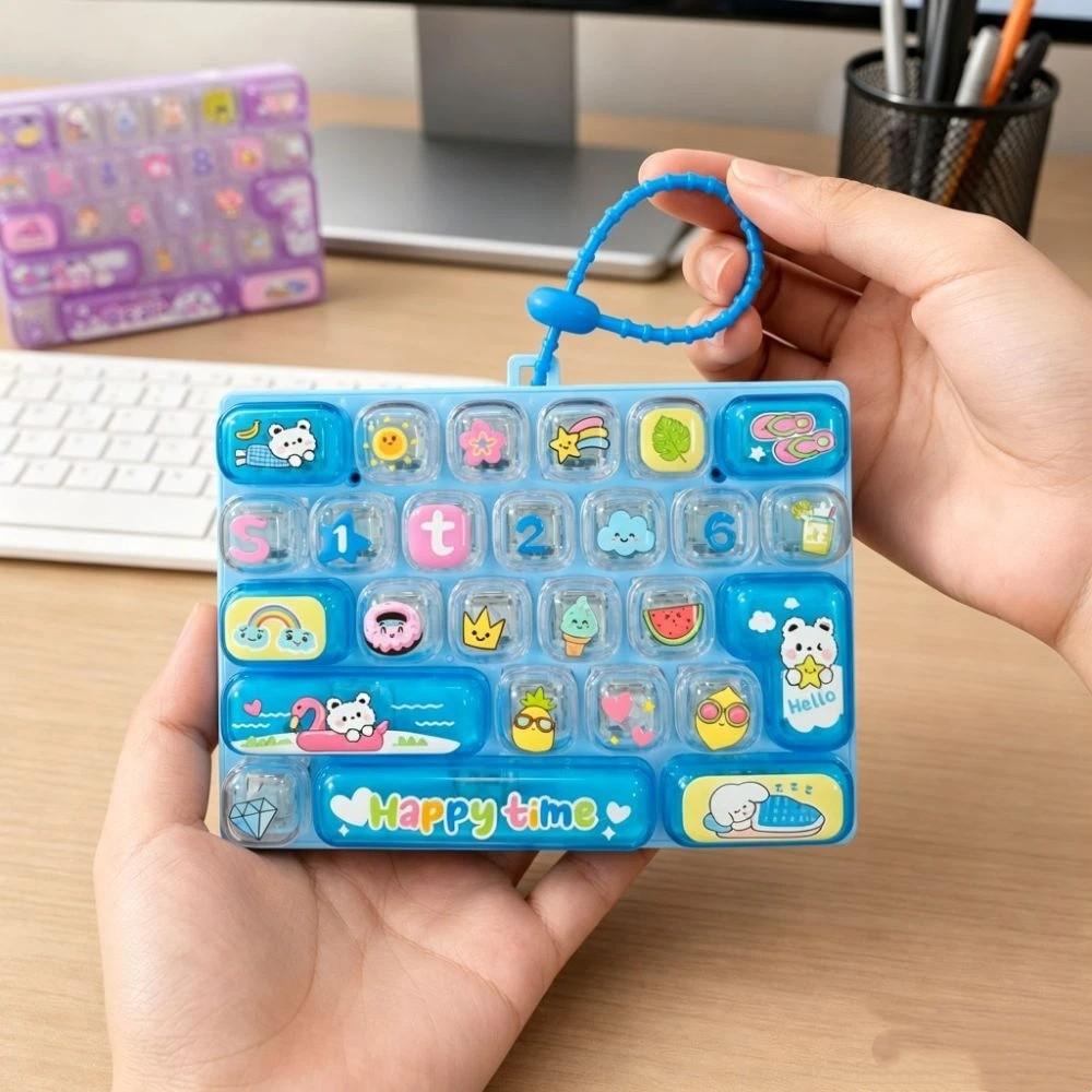 Süßes Design Dekompressions-Knopfspielzeug 26-Tasten Tastatur Schlüsselanhänger Mini-Tastatur Anhänger Kinder Tasche