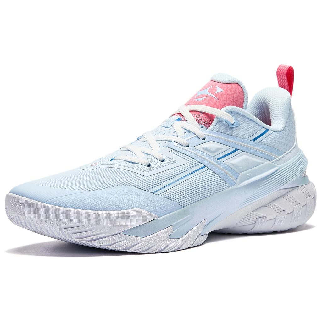 Anta Airspace 6 Cushioning Slip Resistant Anti Rollover Low top Basketball Shoes Men's Blue Pink 912541602Q-7
