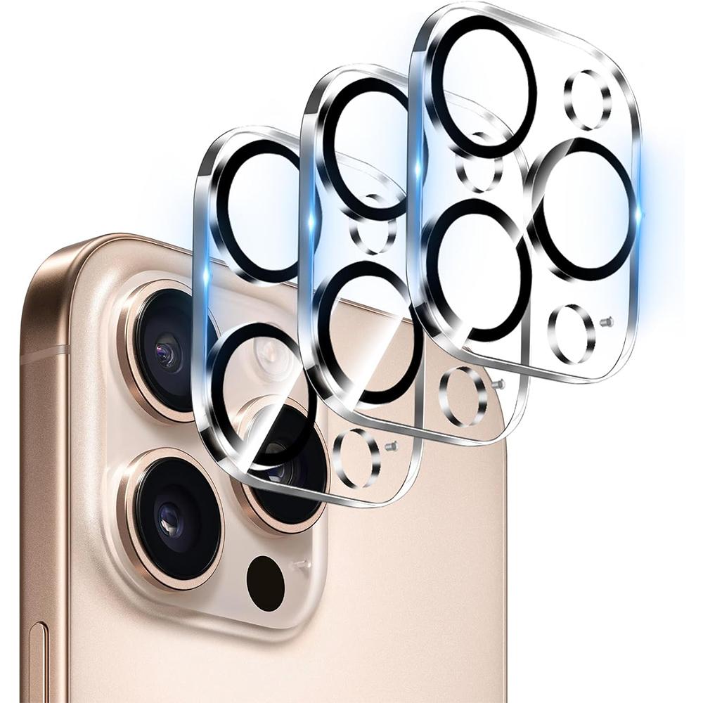 3Pcs Camera Lens Screen Protector Cover for Iphone 17 Air 16 Pro Max 15 Plus 14 13 12 Mini 11 16E Tempered Glass Protection Film Phone Accessories