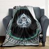 1PC Playing Card Ace of Spades Print Blanket, Soft Throw Blanket - Warm & Cozy for Couch, Bed, Office, and Travel Yy250912205