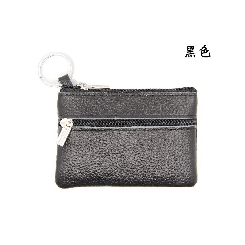 Ladies Genuine Leather Mini Coin Purse Bus Card Holder Creative Ultra-Thin Zipper Multifunctional Key Case