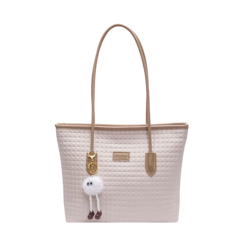 

Стильная ретро женская сумка через плечо большой вместимости 2025 - Повседневный, простой, дизайн для поездок на работу Without Pendant бежевый