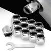 5pcs Metal Tire Valves Caps Corrosion Resistant Caps Hexagonal Designs Dust Proof Rubber Seal for Car & Motorcycles