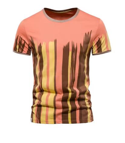 2024 New Fashion Printed Men's T-Shirt Round Neck Short Sleeve Sportswear Casual Gym Top Men's Women's