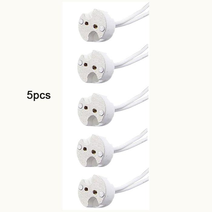 Mini Bi-pin MR16 G4 Ceramic Socket MR11 G5.3 Halogen Bulbs Base Holder Lamp Ceramic Wire Connector for Incandescent Led Socket
