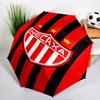 Football Crest Heartbeat Printed Automatic Umbrella, 8-Frame for Travel, Camping, Casual Umbrella, Essential Gift for  for Family and Friends