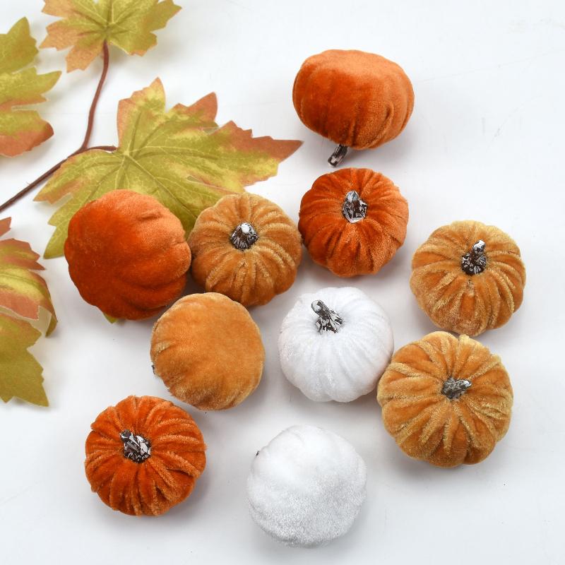 5/10Pcs Halloween Pumpkin Set 5Cm Artificial Pumpkin Decorations Halloween Party Foam Pumpkin Desktop Ornament Halloween Decor