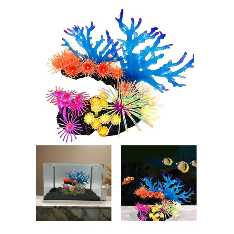 Život podobné korály Mořské řasy Akvária Dekorace Akvária Podvodní ozdoba Terénní úprava Bezpečnostní dekorace korálů pro akvária
