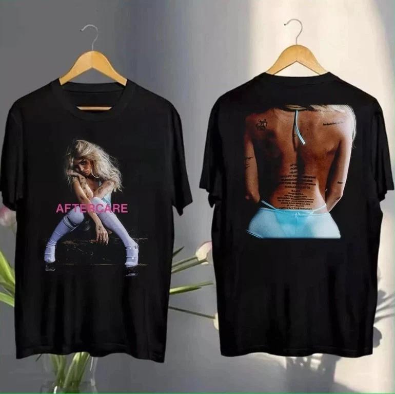 Nessa Barrett 2025 AFTERCARE Album Cover Black T-Shirt M