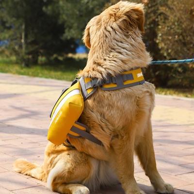 Large Capacity Dog Training Backpack Reflective Side Pocket Dog Snack Bag Double Pack Adjustable Dog Harness Saddlebag Outdoor