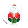 Inflatable Christmas Santa Prop with Lights Exterior Holiday Decoration for Outdoor Lawn Party Display