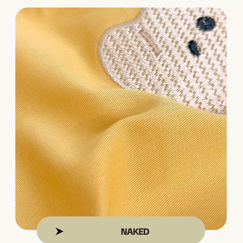Korean Double-Layer Yarn Fitted Sheet Set Printed Mattress Protective Cover for Naked Sleep Skin-Friendly Dust Cover Kit for Bed